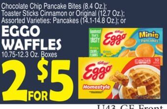 Bravo Supermarkets Kellogg's eggo waffles 10.75-12.3 oz. boxes offer