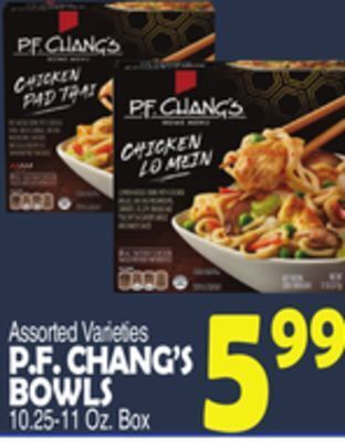 Bravo Supermarkets P. f. chang's bowls offer