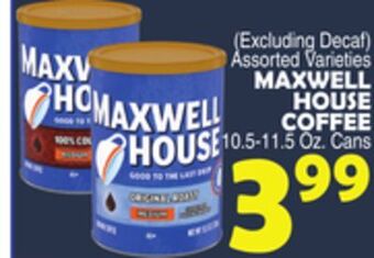 Bravo Supermarkets Maxwell house coffee offer