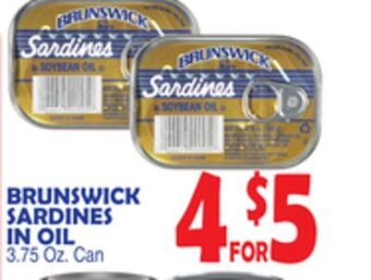 Bravo Supermarkets Brunswick sardines in oil offer