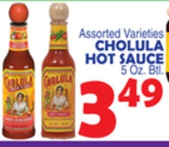 Bravo Supermarkets Cholula hot sauce offer