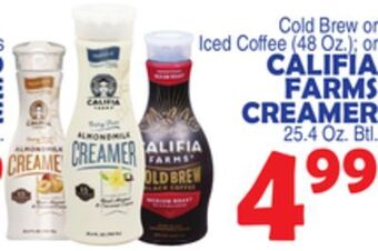 Bravo Supermarkets Califia farms creamer 25.4 oz. btl offer