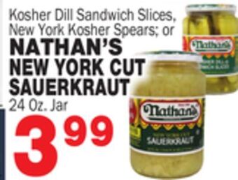 Bravo Supermarkets Nathan's new york cut sauerkraut offer