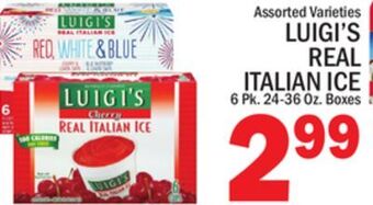 C Town Luigi's real italian ice offer