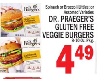 C Town Dr. praeger's gluten free veggie burgers offer