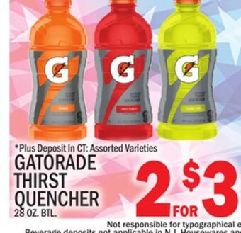 C Town Gatorade thirst quencher offer