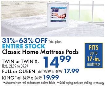 Boscov's Classic home mattress pads offer