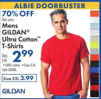 Boscov's Mens gildan ultra cotton t-shirts offer