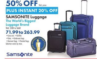 Boscov's Samsonite luggage the world's biggest luggage brand offer