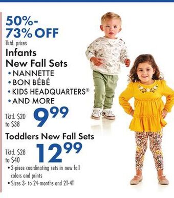 Boscov's Infants new fall sets offer