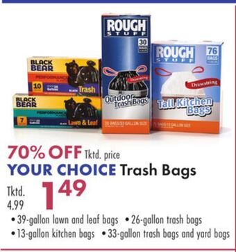 Boscov's Trash bags offer