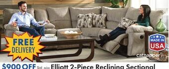 Boscov's Elliott 2-piece reclining sectional offer