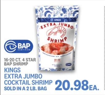 Kings Food Markets Kings extra jumbo cocktail shrimp offer