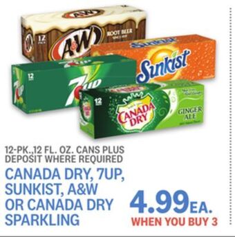 Kings Food Markets Canada dry, 7up, sunkist, a & w or canada dry sparkling offer