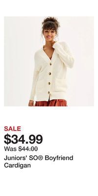Kohl's Juniors' so boyfriend cardigan offer