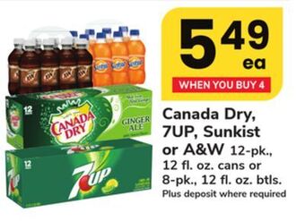 ACME Canada dry, 7up, sunkist or a & w offer