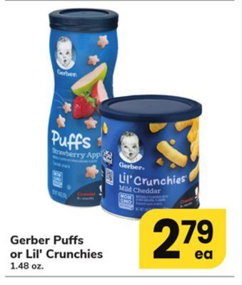ACME Gerber puffs or lil' crunchies offer