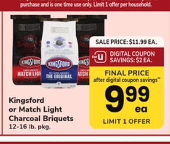 ACME Kingsford or match light charcoal briquets offer