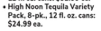 ACME High noon tequila variety pack offer