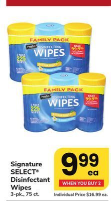 ACME Signature select disinfectant wipes offer