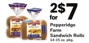 ACME Pepperidge farm sandwich rolls offer