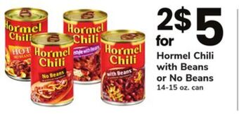 ACME Hormel chili with beans or no beans offer