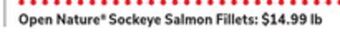 ACME Open nature sockeye salmon fillets offer