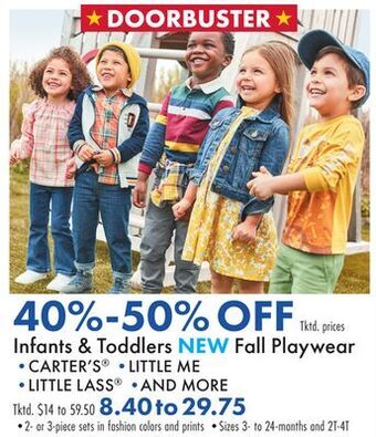 Boscov's Infants toddlers new fall playwear offer