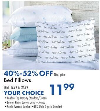 Boscov's Bed pillows offer