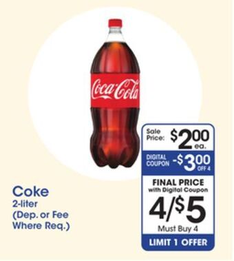 Price Rite Coke 2-liter offer