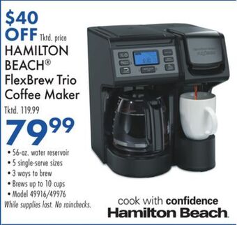 Boscov's Hamilton beach flexbrew trio coffee maker offer