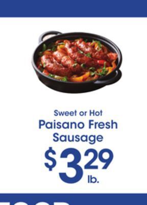 Price Rite Paisano fresh sausage offer