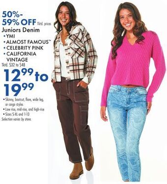 Boscov's Juniors denim offer