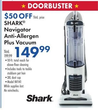 Boscov's Shark navigator anti-allergen plus vacuum offer