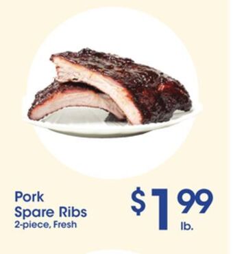 Price Rite Pork spare ribs offer