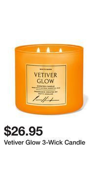 Bath & Body Works Vetiver glow 3-wick candle offer