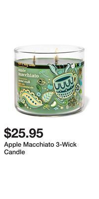 Bath & Body Works Apple macchiato 3-wick candle offer
