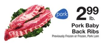 The Fresh Grocer Pork baby back ribs offer
