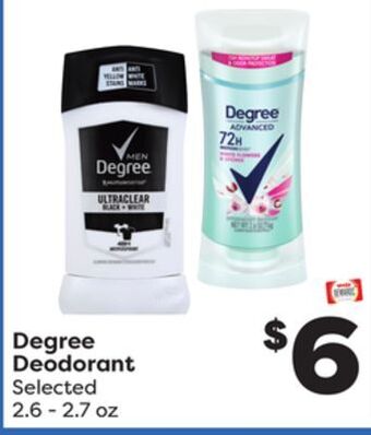Weis Markets Degree deodorant offer