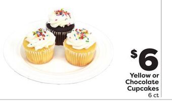 Weis Markets Yellow or chocolate cupcakes offer