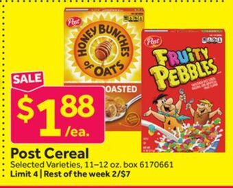 Stop&Shop Post cereal offer
