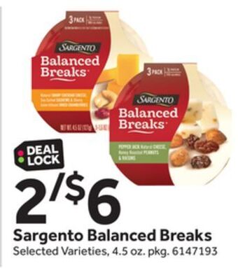 Stop&Shop Sargento balanced breaks offer