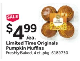 Stop&Shop Limited time originals pumpkin mu ns offer