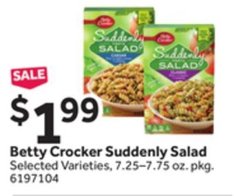 Stop&Shop Betty crocker suddenly salad offer