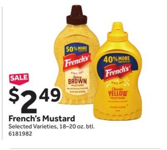 Stop&Shop French's mustard offer