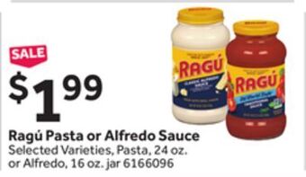 Stop&Shop Ragú pasta or alfredo sauce offer