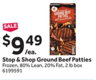 Stop&Shop Stop & shop ground beef patties offer