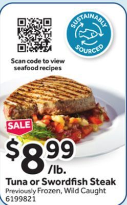 Stop&Shop Tuna or swordfish steak offer