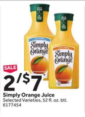 Stop&Shop Simply orange juice offer