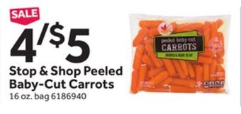 Stop&Shop Stop & shop peeled baby-cut carrots offer